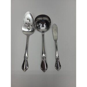 Oneidacraft Deluxe Stainless Flatware Pie Server, Ladle, Butter Knife